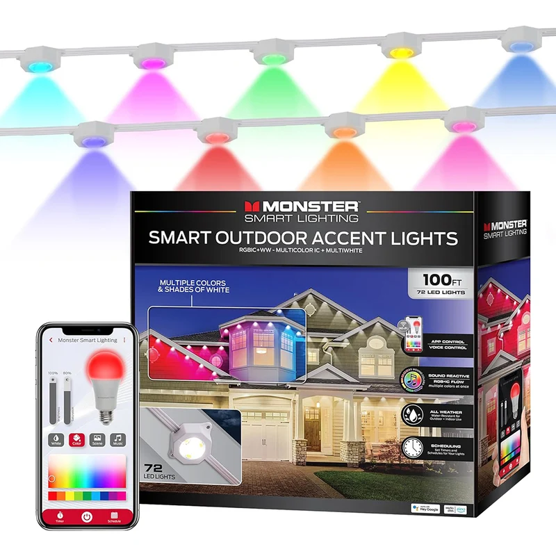 100ft Smart Permanent Outdoor Lights