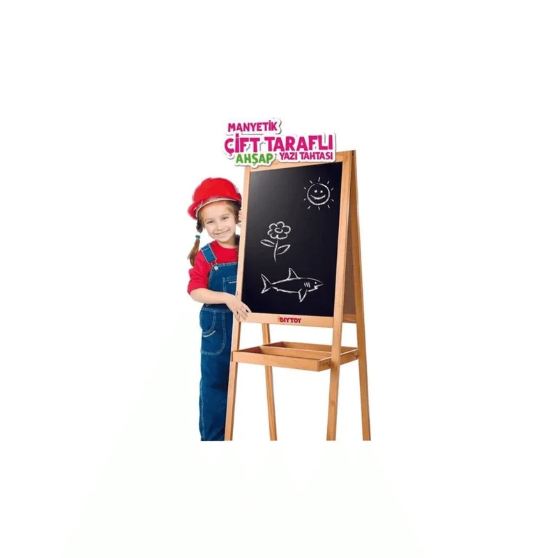 DIY TOY WOODEN BLACKBOARD DOUBLE-SIDED MAGNETIC