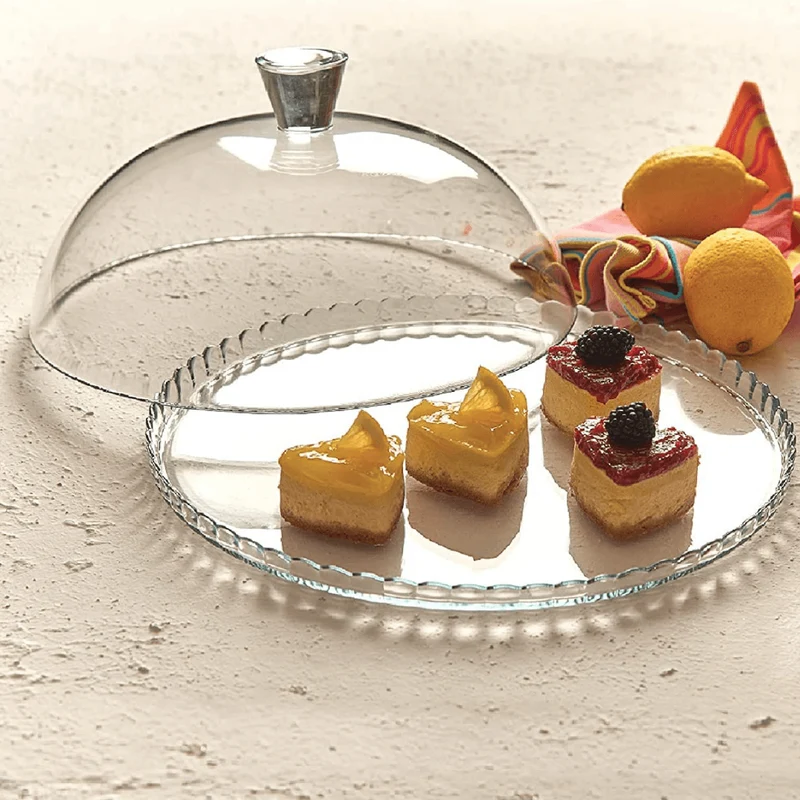Patisserie Cake Dome + Service Plate, 32x15x32
