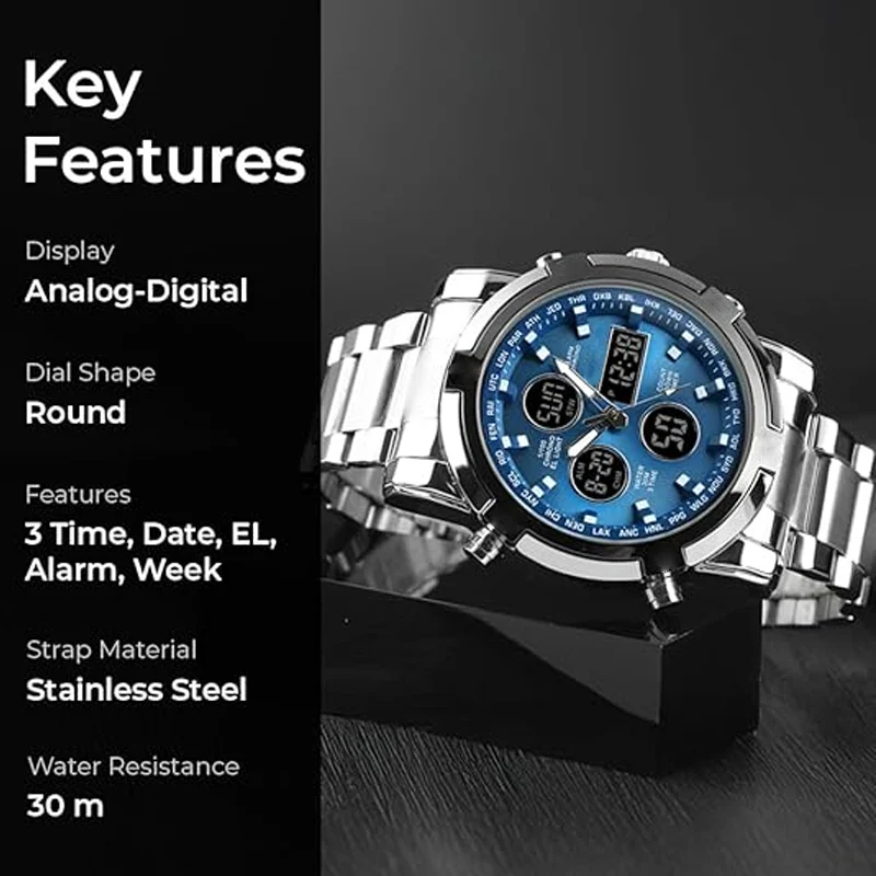 ⌚Vattentäta Militärklockor för Män – Analog-Digital, Slitstark & Funktionell Design för Outdoor🏕️