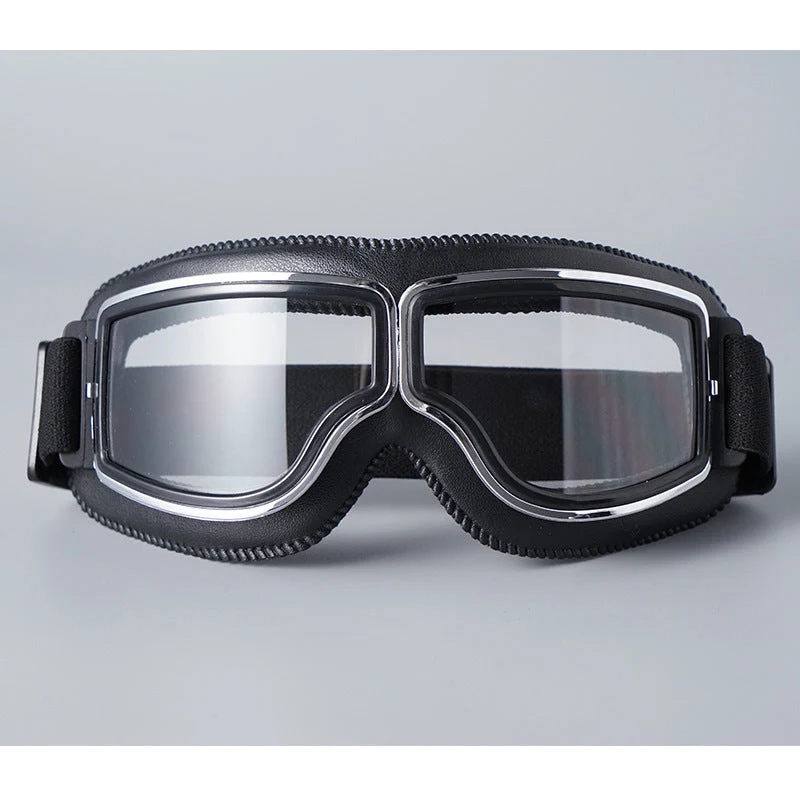 🏍️🕶️ 50% RABATT! | Vintage Motorcykelglasögon – 2 Linser & Stötsäkra!