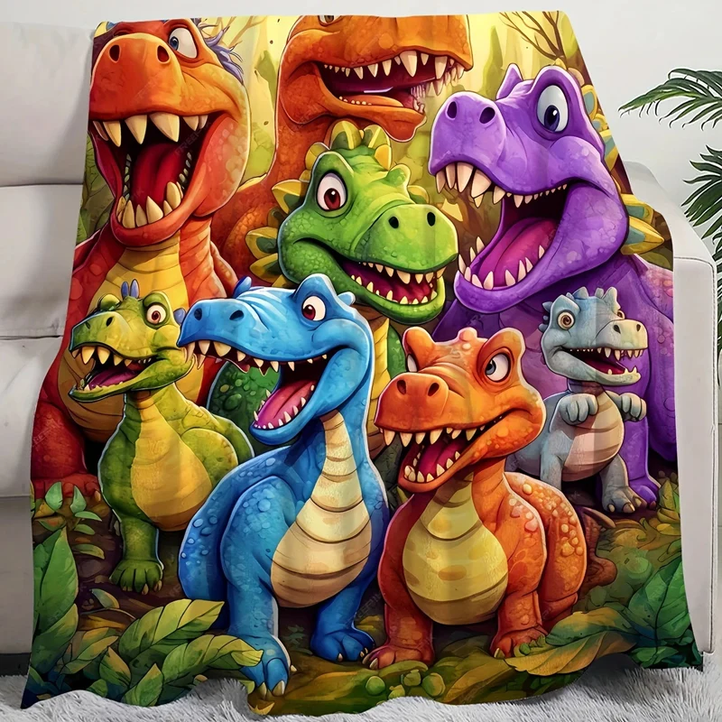 🦖🔥 50% RABATT! Dinosaurie Flanellpläd – Supersöt & Mjuk