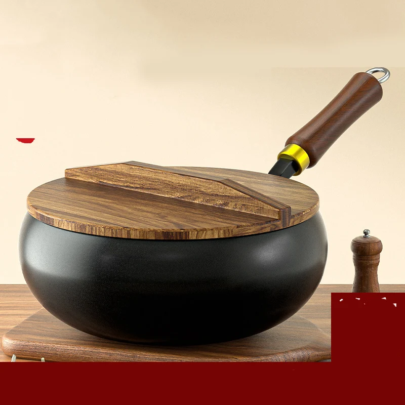 🍲 50% RABATT! &Fri frakt！！🔥 Obelagd Tjock Järngryta med Lock – Hållbar, Jämn Värmefördelning & Perfekt för Långkok 🥘